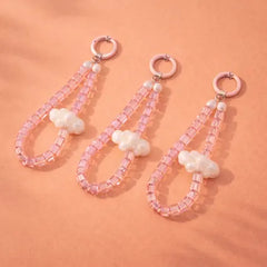 Kawaii Glass Bead Cloud Phone Charm