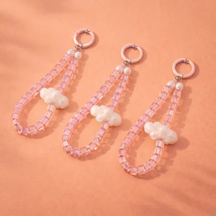 Kawaii Glass Bead Cloud Phone Charm