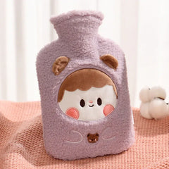 Hot Water Bag with Cartoon Design Soft Cover - 1000ml