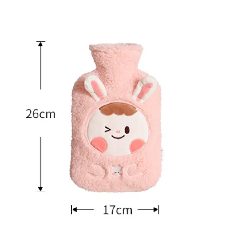 Hot Water Bag with Cartoon Design Soft Cover - 1000ml
