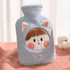 Hot Water Bag with Cartoon Design Soft Cover - 1000ml