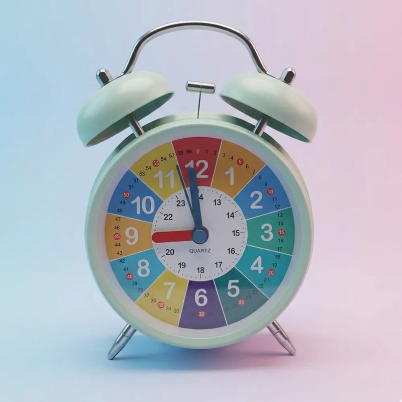 Vintage Style Twin Bell Clock Loud Alarm & Built-in Backlight Pastel Green