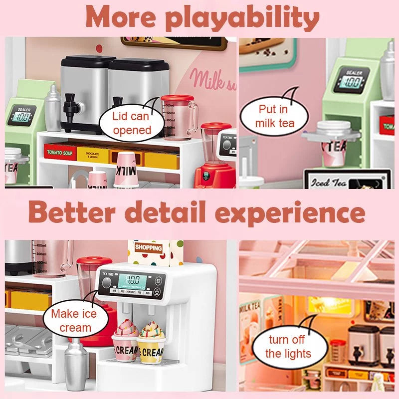 DIY Miniature Kit 3D Puzzle - Mini Bubble Tea Shop