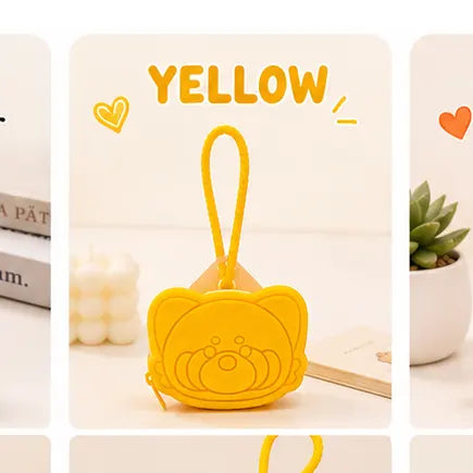 Cute Silicone Coin Pouch Keychain