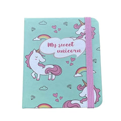 Unicorn Theme Notebook with Elastic Band