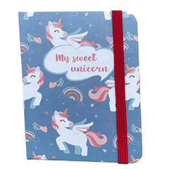 Unicorn Theme Notebook with Elastic Band