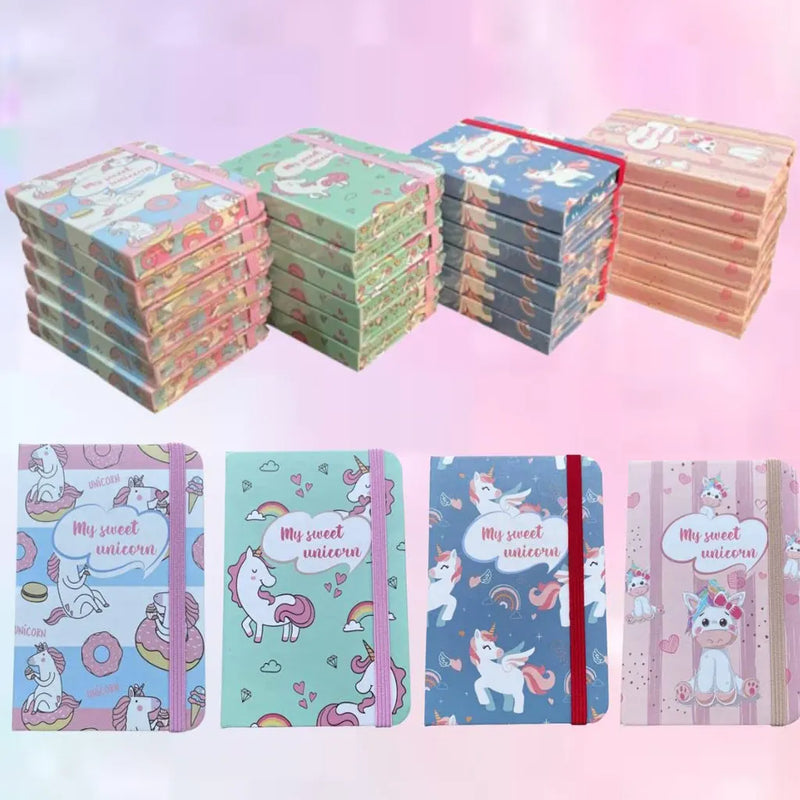 Unicorn Theme Notebook with Elastic Band