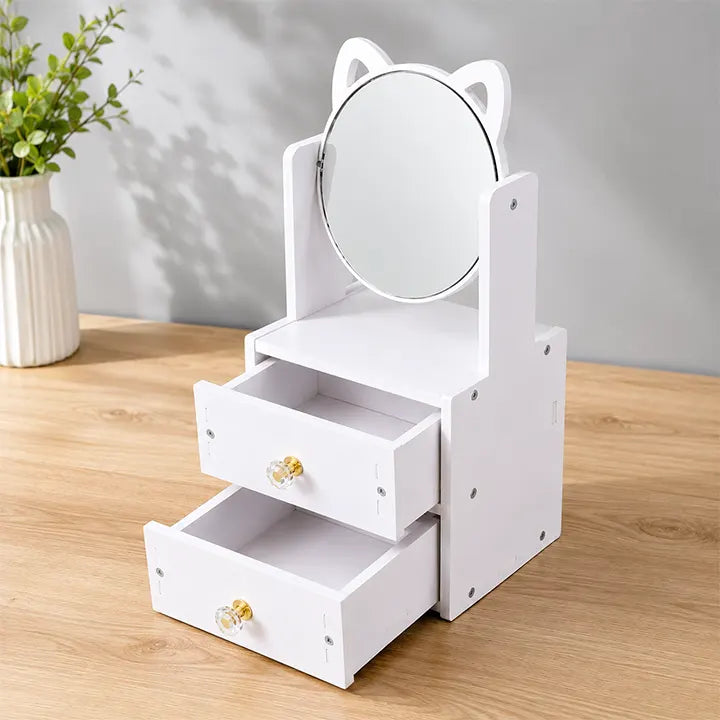 Compact Storage Organizer with Mirror