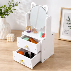 Compact Storage Organizer with Mirror