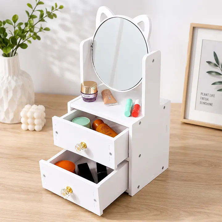 Compact Storage Organizer with Mirror