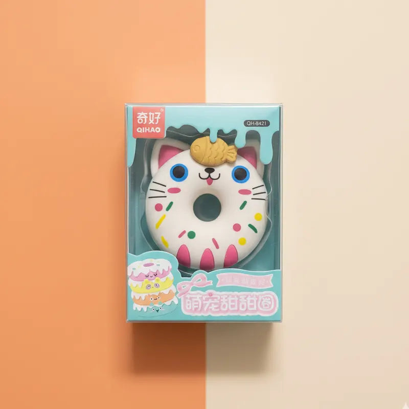 Kawaii Animal Donut Shape Detachable Cartoon Eraser