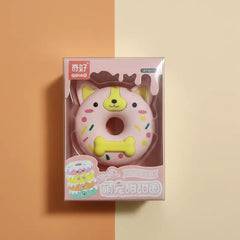 Kawaii Animal Donut Shape Detachable Cartoon Eraser