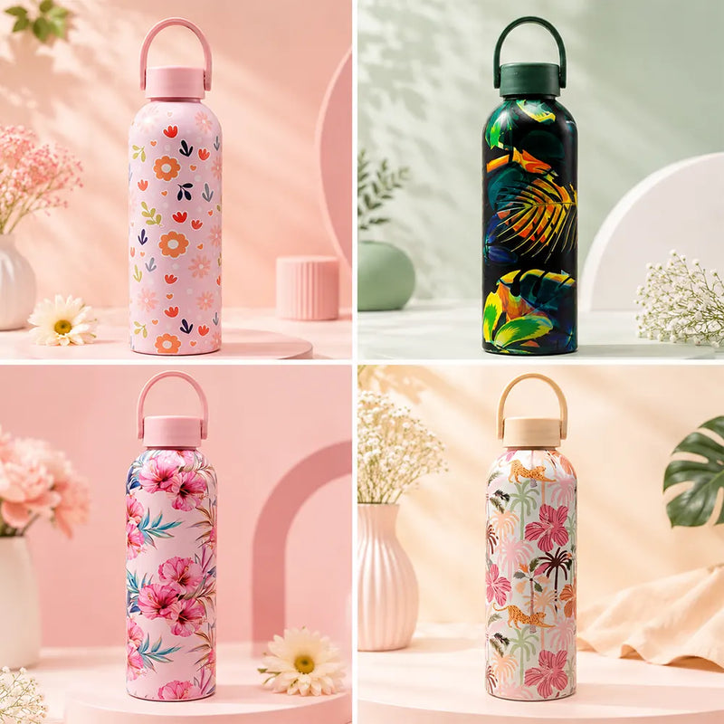 Floral Printed Steel Bottles -750ml