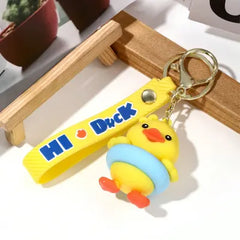 Cute Duck & Rabbit Keychains Pair