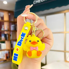Cute Duck & Rabbit Keychains Pair