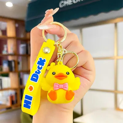 Cute Duck & Rabbit Keychains Pair