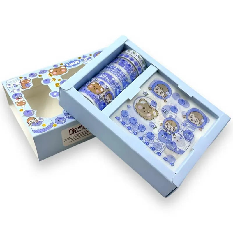 Lucky Kawaii Washi Tape & Sticker Set