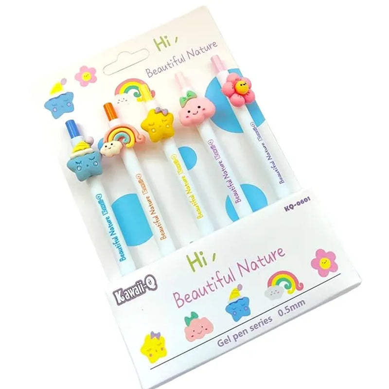 3D Beautiful Nature. 0.5mm Fine Point Black Ink Pack of 5