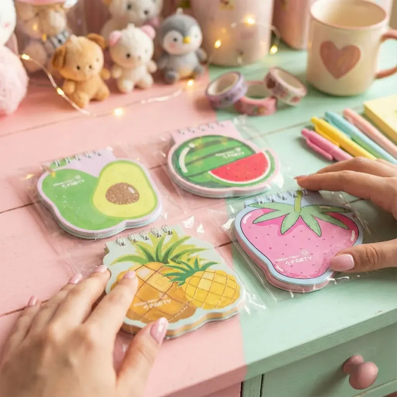Fruit Shaped Mini Spiral Memo Pad -Mini Notepad