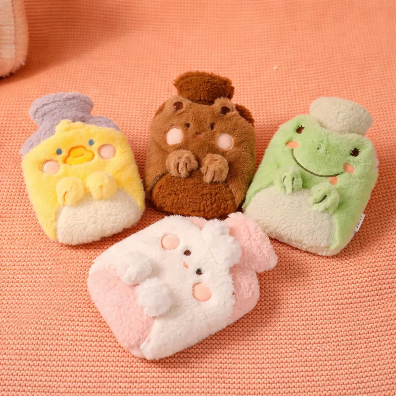 Kawaii Plush Hot Water Bag with Soft Cover