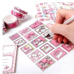 Unicorn Washi Tape and Sticker Set - Kawaii Journaling