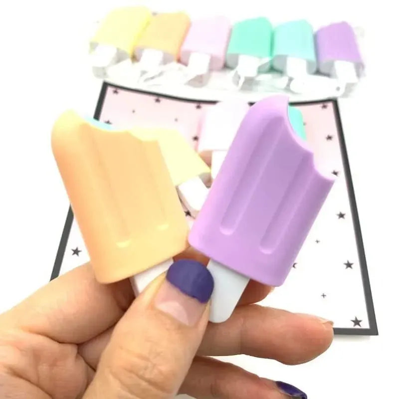 Ice-Cream Stick Popsicle Shape Highlighter - Set of 6