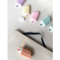 Ice-Cream Stick Popsicle Shape Highlighter - Set of 6