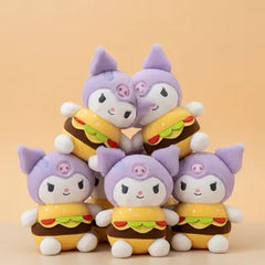 Kuromi Cute Plush Toy with Burger 20cm