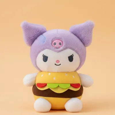 Kuromi Cute Plush Toy with Burger 20cm