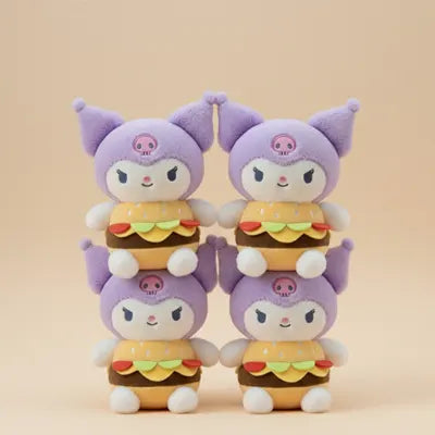 Kuromi Cute Plush Toy with Burger 20cm