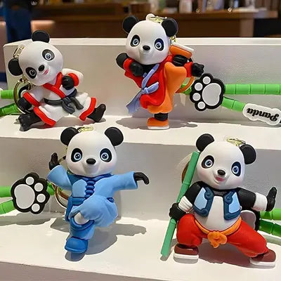 Cute Kung-fu Panda Keychains Pair Collection