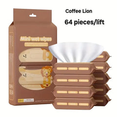 Coffee Lion Mini Wet Wipes 8 Pack Set