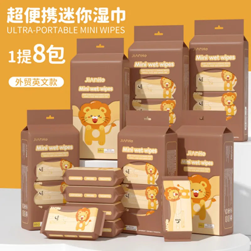Coffee Lion Mini Wet Wipes 8 Pack Set
