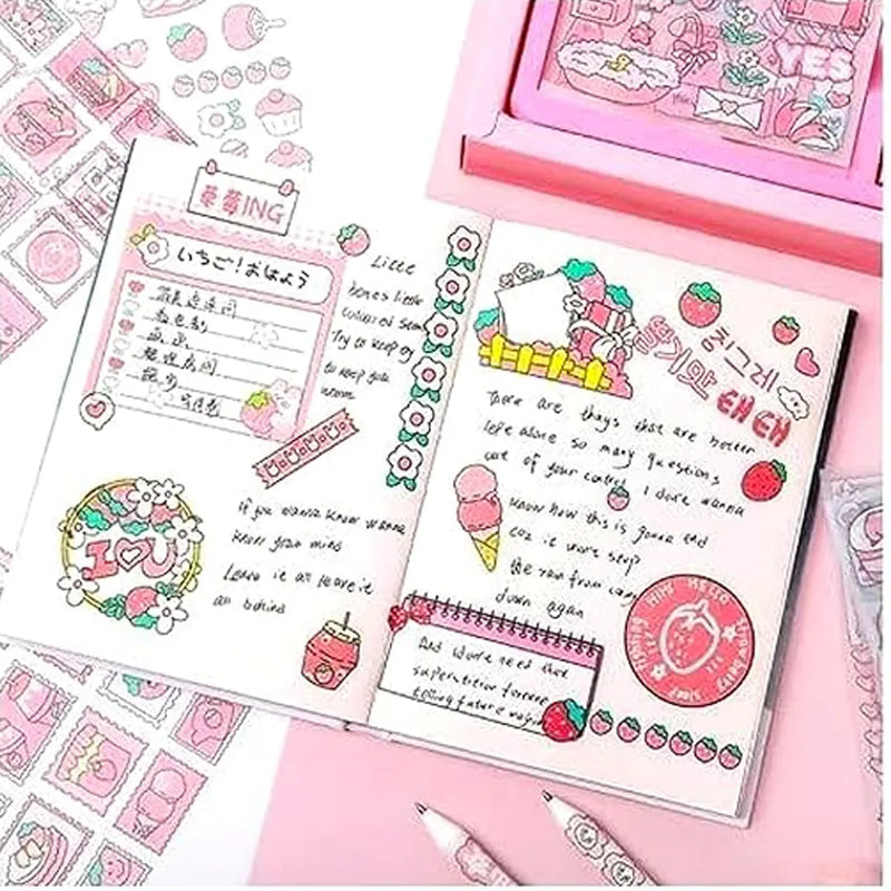 Unicorn Washi Tape and Sticker Set - Kawaii Journaling