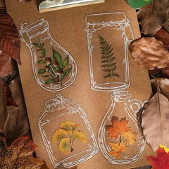 Vintage Autumn Nature Stickers Set