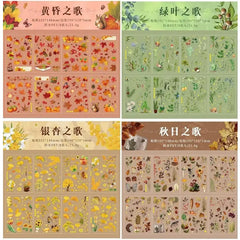 Vintage Autumn Nature Stickers Set