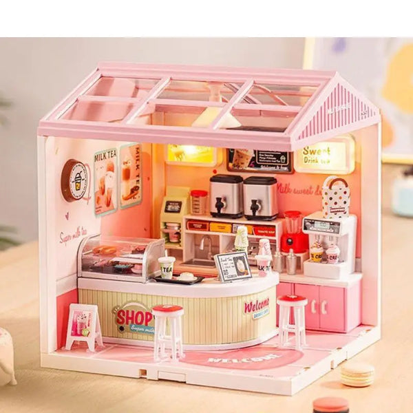 DIY Miniature Kit 3D Puzzle - Mini Bubble Tea Shop