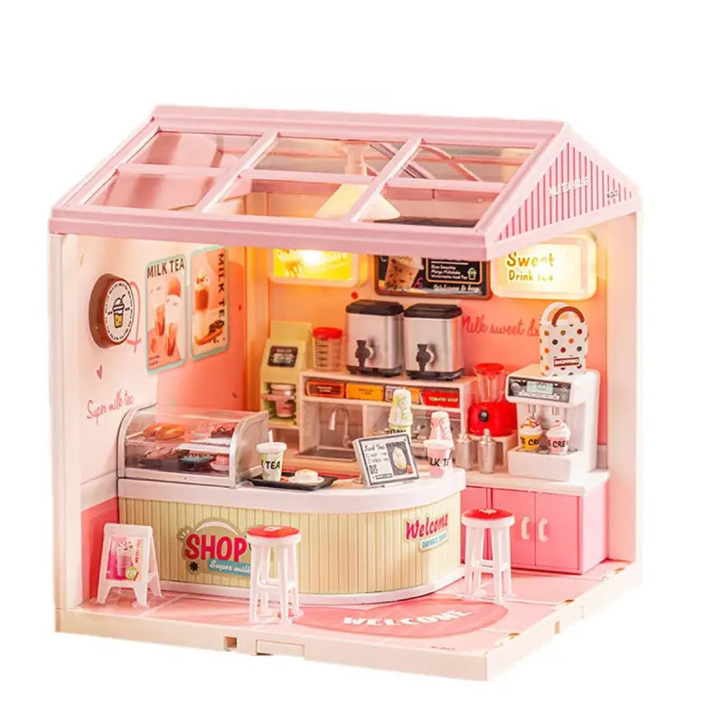 DIY Miniature Kit 3D Puzzle - Mini Bubble Tea Shop