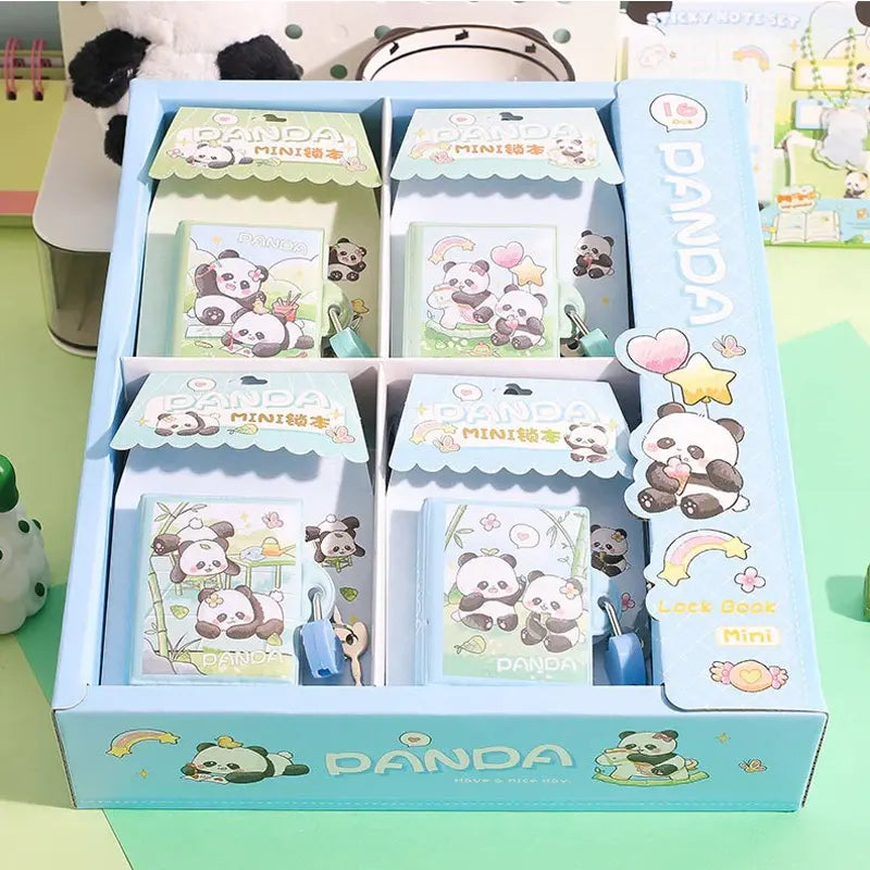 Happy Panda Mini Pocket Diary with Lock & Key