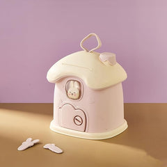 Cute Rabbit House Piggy Bank With Key – Tiny Treasure
