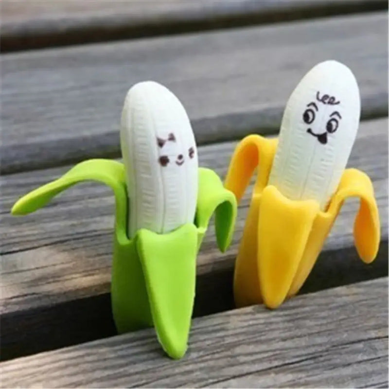 Creative Banana Fruit Erasers – 2PCS Cute Stationery