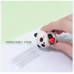 Cute 3D Panda Eraser – Tiny Panda with Ornament