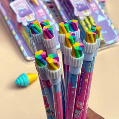 Ice-Cream Erasers Pencil Stationary Set 13 in 1