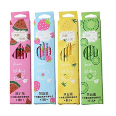 Fruit Print HB Writing Pencil Set of 12 Pieces