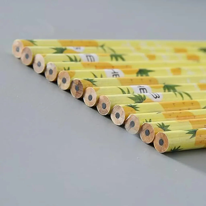 Fruit Print HB Writing Pencil Set of 12 Pieces