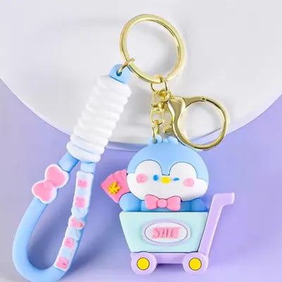 Kawaii Character Keychains With Dino Pair