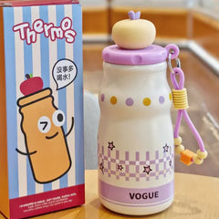 Sweet Apple Lid Aesthetic Thermal Water Bottle 480ml