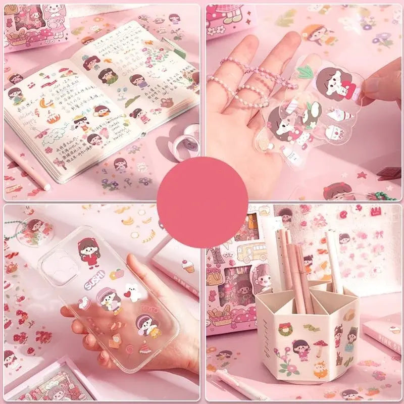 Multi shade Aesthetic Sticker Box for decor