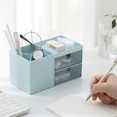 Multi-Compartment Cartoon Desk Organizer Box