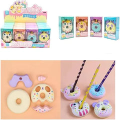 Kawaii Animal Donut Shape Detachable Cartoon Eraser